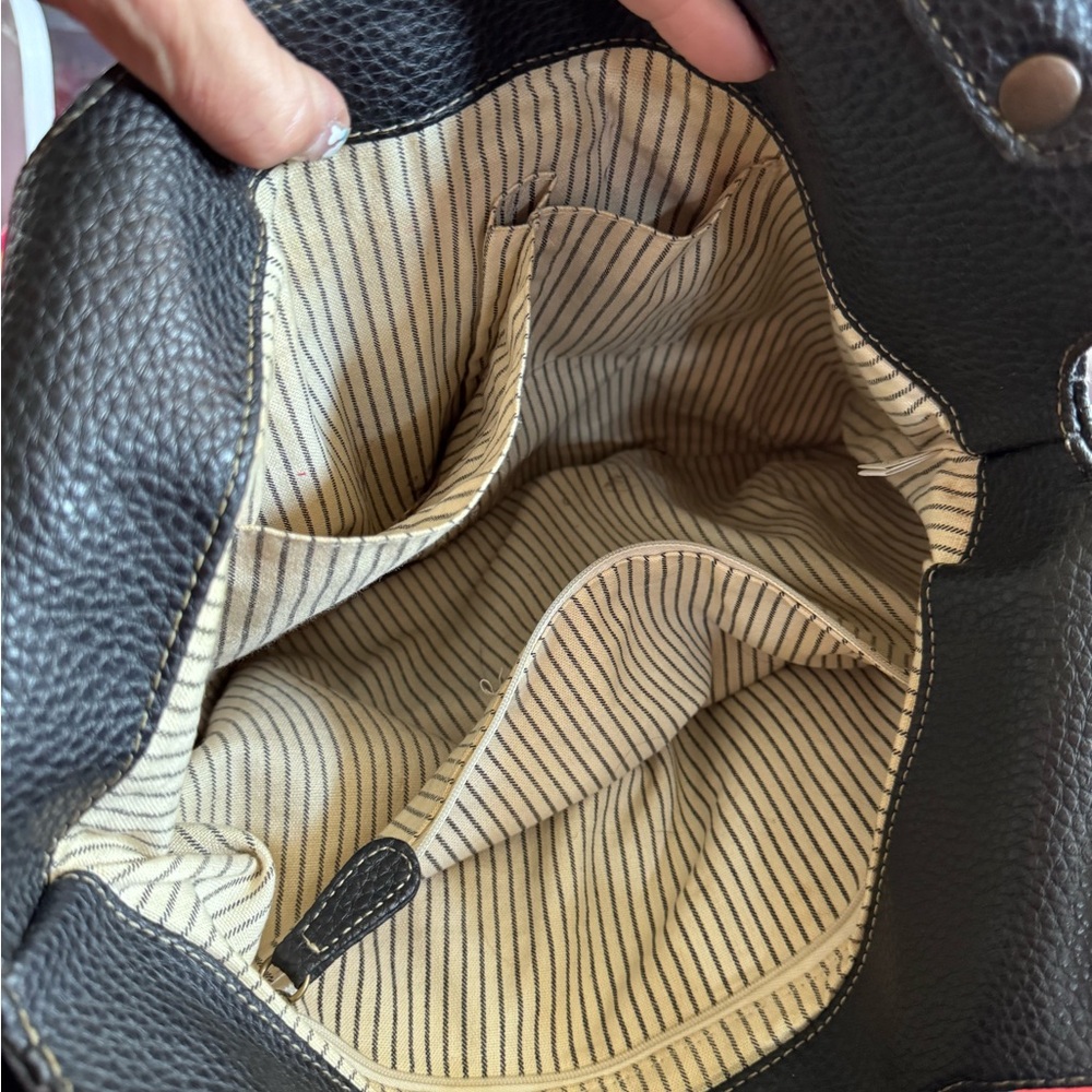 Chic blackish Vegan leather heavyweight durable boho biker, style shoulder bag - Picture 11 of 16